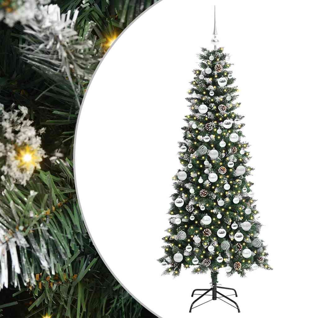 Künstlicher Weihnachtsbaum von Vidaxx mit 300 LEDs, grün, 180 cm, PVC und Kunststoff und Stahl