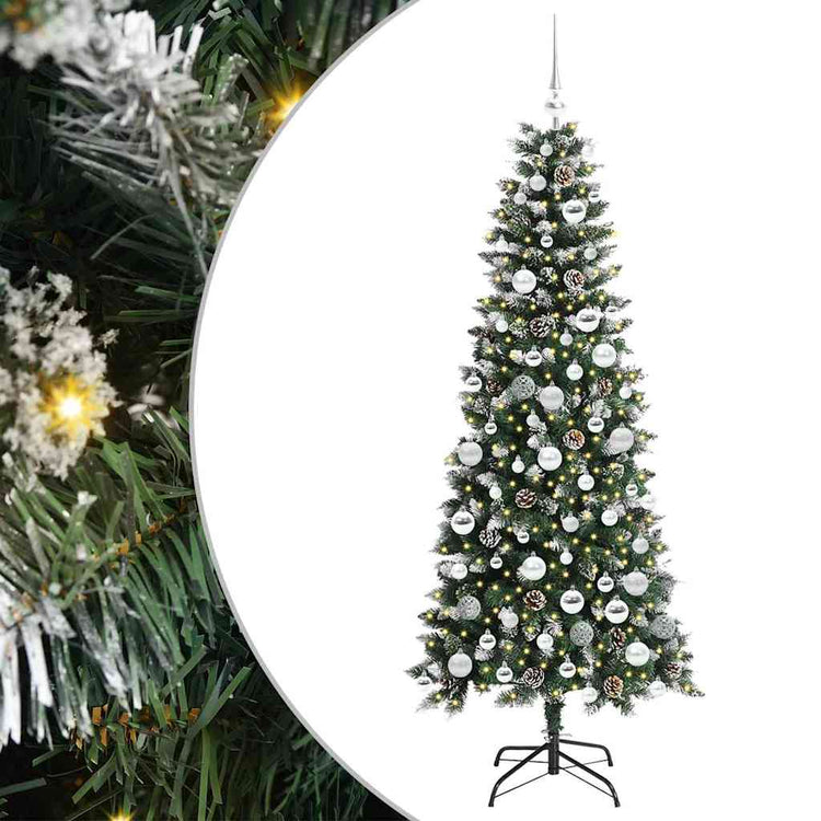 Künstlicher Weihnachtsbaum von Vidaxx mit 300 LEDs, grün, 180 cm, PVC und Kunststoff und Stahl