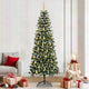 VidaXL künstlicher Weihnachtsbaum mit 300 LEDs grün, 210 cm PVC und Kunststoff und Stahl