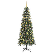 VidaXL künstlicher Weihnachtsbaum mit 300 LEDs grün, 210 cm PVC und Kunststoff und Stahl - afbeelding 3