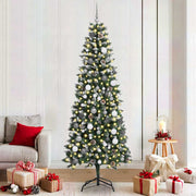 VidaXL künstlicher Weihnachtsbaum mit 300 LEDs grün, 210 cm PVC und Kunststoff und Stahl - afbeelding 1