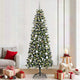 VidaXL künstlicher Weihnachtsbaum mit 300 LEDs grün, 210 cm PVC und Kunststoff und Stahl
