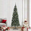 VidaXL künstlicher Weihnachtsbaum mit 300 LEDs grün, 210 cm PVC und Kunststoff und Stahl