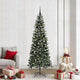 VidaXL künstlicher Weihnachtsbaum mit 300 LEDs grün, 210 cm PVC und Kunststoff und Stahl