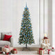 VidaXL künstlicher Weihnachtsbaum mit 300 LEDs grün, 210 cm PVC und Kunststoff und Stahl