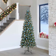 Vidaxx künstlicher Weihnachtsbaum mit 300 LEDs grün, 240 cm PVC und Kunststoff und Stahl - afbeelding 1
