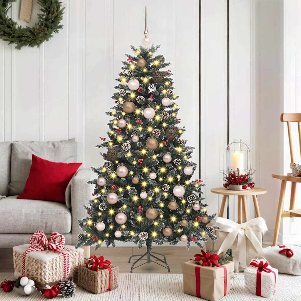 Vidaxx künstlicher Weihnachtsbaum mit 150 LED grün, 150 cm PVC und Kunststoff und Stahl