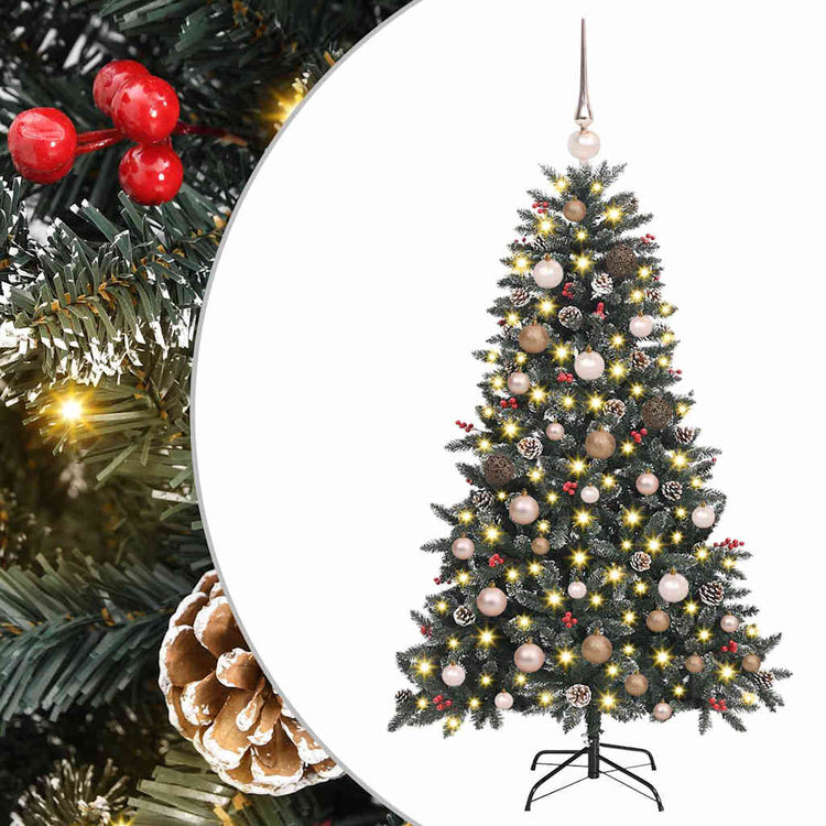 Vidaxx künstlicher Weihnachtsbaum mit 150 LED grün, 150 cm PVC und Kunststoff und Stahl