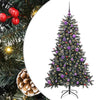 VidaXL künstlicher Weihnachtsbaum mit 150 LEDs grün, 150 cm PVC und Kunststoff und Stahl