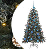 VidaXL künstlicher Weihnachtsbaum mit 150 LEDs grün, 150 cm PVC und Kunststoff und Stahl