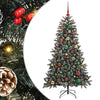 VidaXL künstlicher Weihnachtsbaum mit 150 LEDs grün, 150 cm PVC und Kunststoff und Stahl