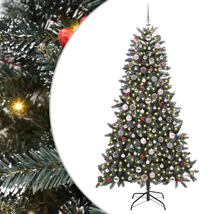 Künstlicher Weihnachtsbaum von Vidaxx mit 300 LEDs, grün, 180 cm, PVC und Kunststoff und Stahl