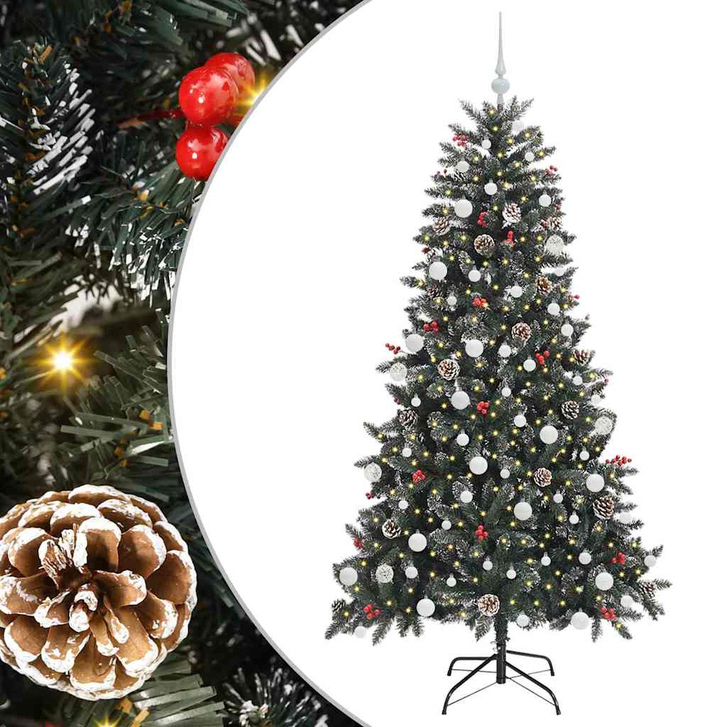 Künstlicher Weihnachtsbaum von Vidaxx mit 300 LEDs, grün, 180 cm, PVC und Kunststoff und Stahl