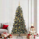 VidaXL künstlicher Weihnachtsbaum mit 300 LEDs grün, 210 cm PVC und Kunststoff und Stahl