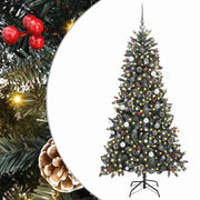 VidaXL künstlicher Weihnachtsbaum mit 300 LEDs grün, 210 cm PVC und Kunststoff und Stahl - afbeelding 2
