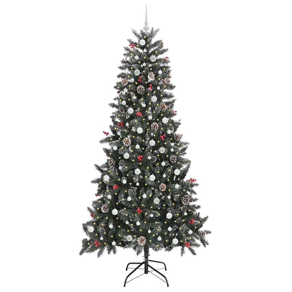 Vidaxx künstlicher Weihnachtsbaum mit 300 LEDs grün, 240 cm PVC und Kunststoff und Stahl