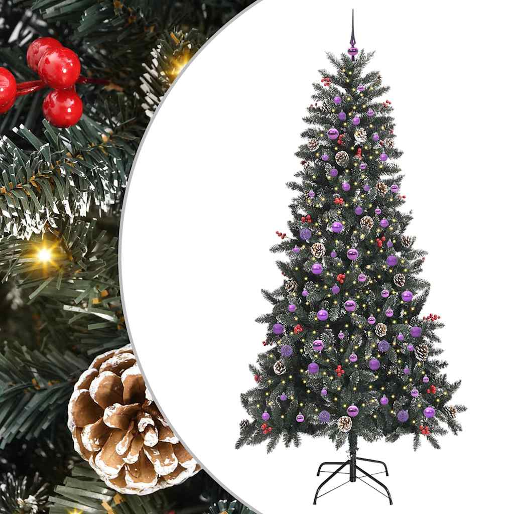 Vidaxx künstlicher Weihnachtsbaum mit 300 LEDs grün, 240 cm PVC und Kunststoff und Stahl
