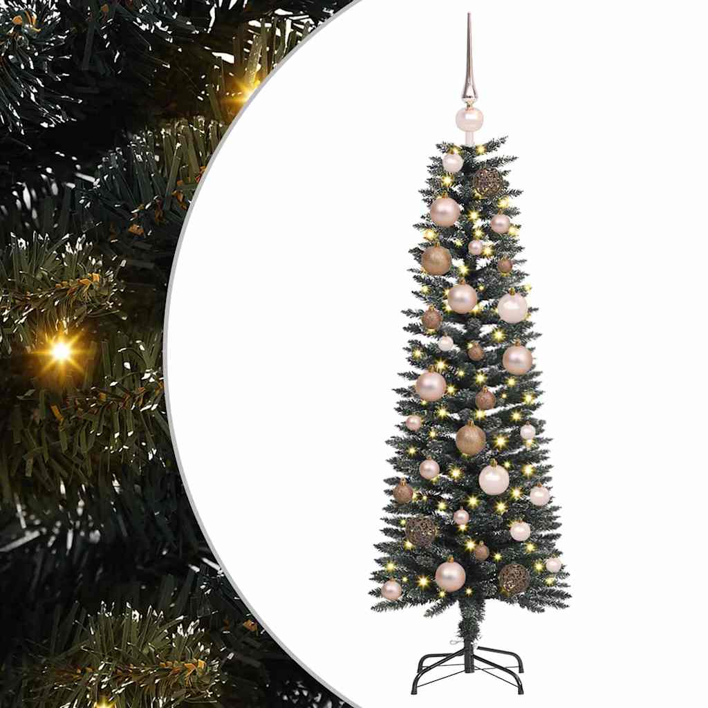 VidaXL künstlicher Weihnachtsbaum mit 150 LEDs grün, 120 cm PVC und Kunststoff und Stahl