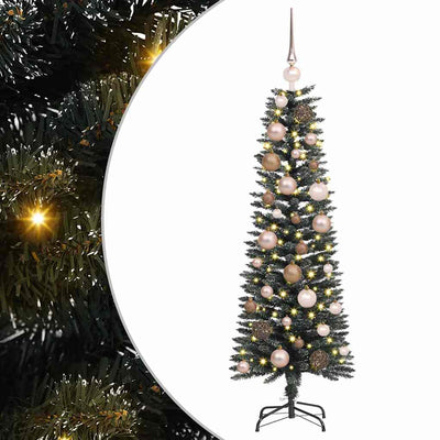 VidaXL künstlicher Weihnachtsbaum mit 150 LEDs grün, 120 cm PVC und Kunststoff und Stahl
