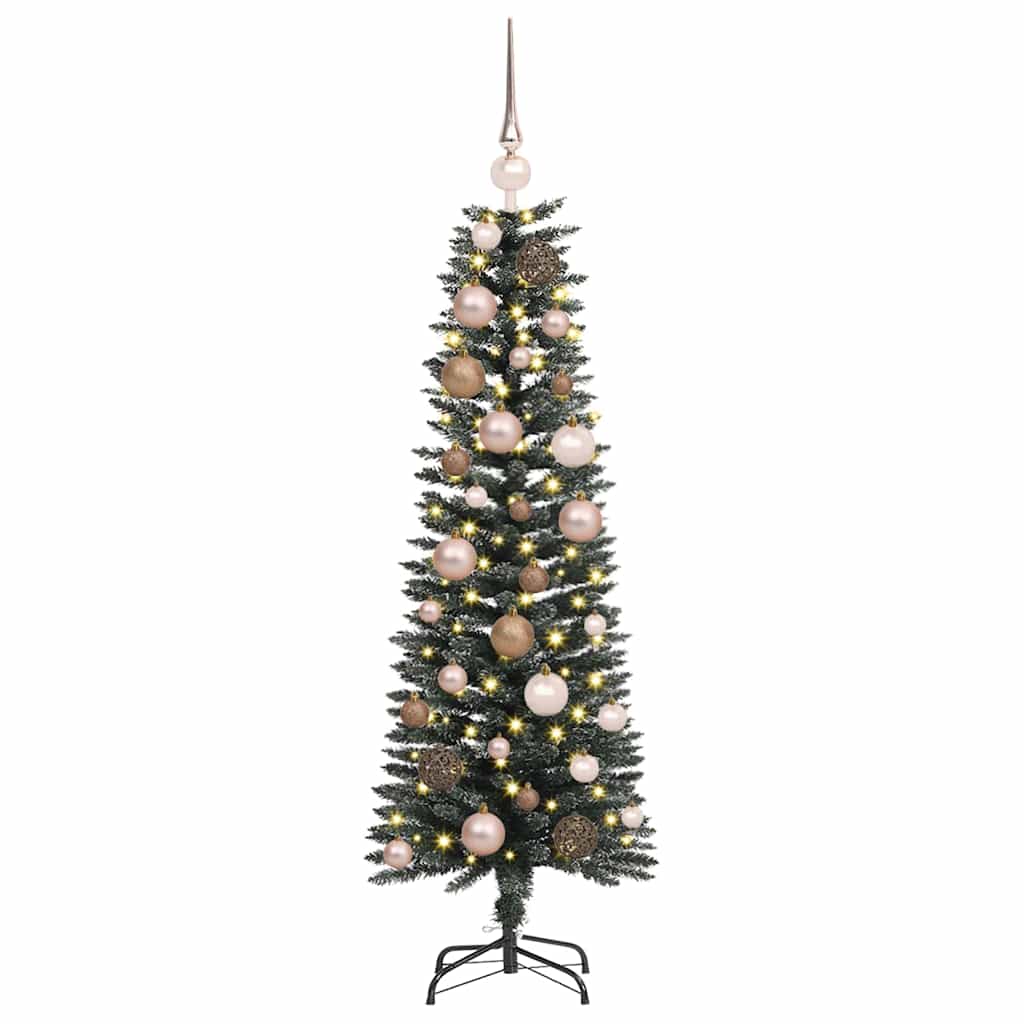 VidaXL künstlicher Weihnachtsbaum mit 150 LEDs grün, 120 cm PVC und Kunststoff und Stahl
