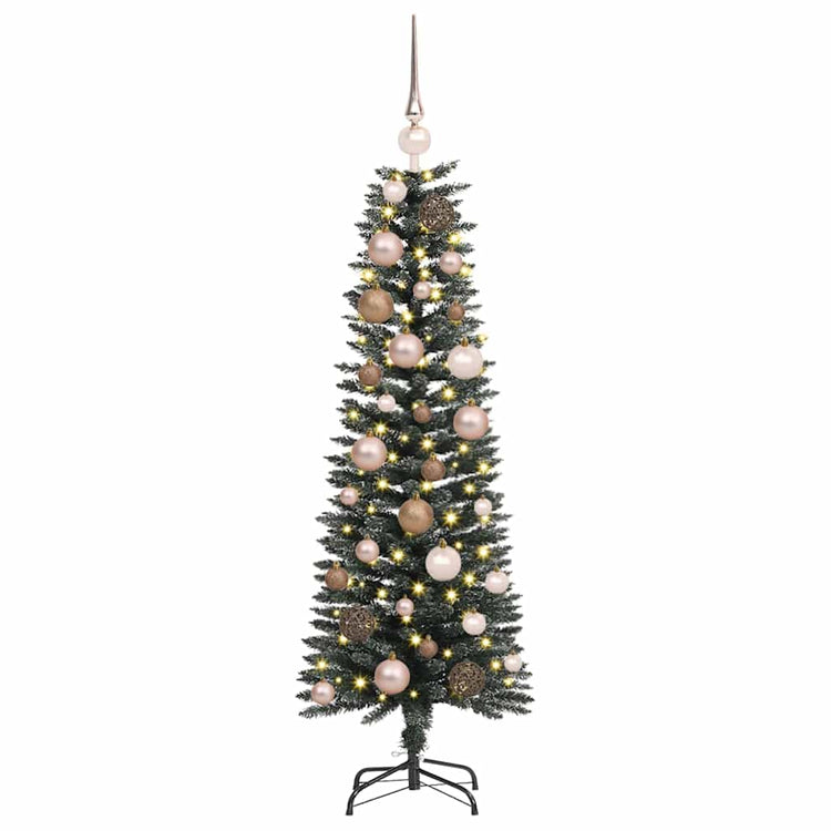 VidaXL künstlicher Weihnachtsbaum mit 150 LEDs grün, 120 cm PVC und Kunststoff und Stahl