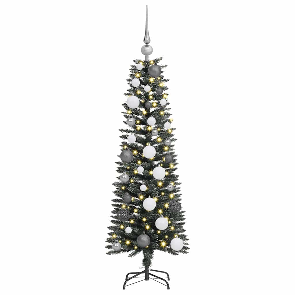 VidaXL künstlicher Weihnachtsbaum mit 150 LEDs grün, 120 cm PVC und Kunststoff und Stahl