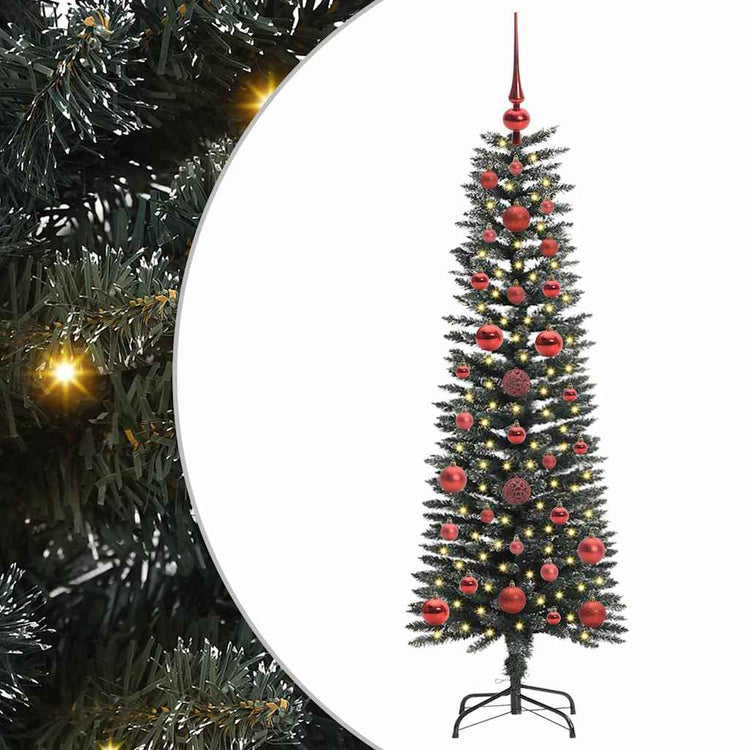 VidaXL künstlicher Weihnachtsbaum mit 150 LEDs grün, 120 cm PVC und Kunststoff und Stahl