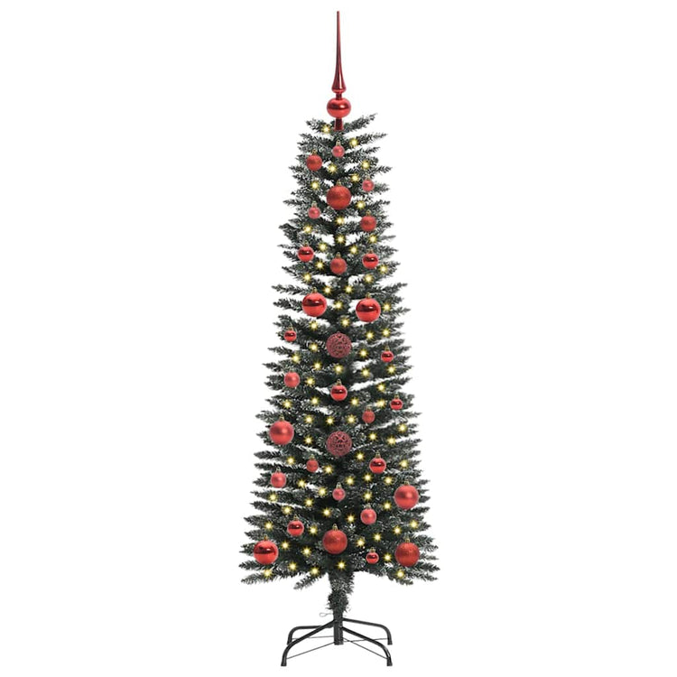 VidaXL künstlicher Weihnachtsbaum mit 150 LEDs grün, 120 cm PVC und Kunststoff und Stahl