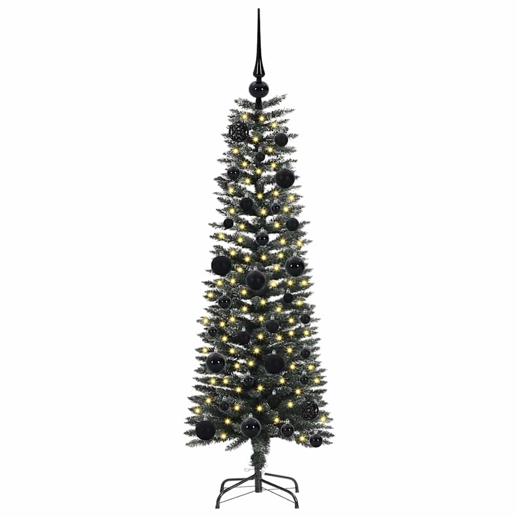 VidaXL künstlicher Weihnachtsbaum mit 150 LEDs grün, 120 cm PVC und Kunststoff und Stahl