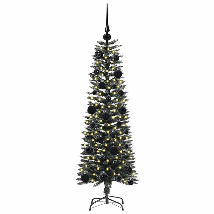 VidaXL künstlicher Weihnachtsbaum mit 150 LEDs grün, 120 cm PVC und Kunststoff und Stahl