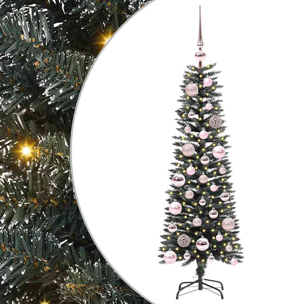 VidaXL künstlicher Weihnachtsbaum mit 150 LEDs grün, 120 cm PVC und Kunststoff und Stahl