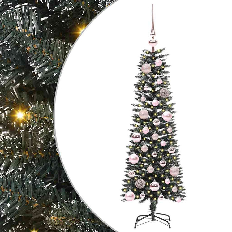 VidaXL künstlicher Weihnachtsbaum mit 150 LEDs grün, 120 cm PVC und Kunststoff und Stahl