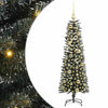 VidaXL künstlicher Weihnachtsbaum mit 150 LEDs grün, 120 cm PVC und Kunststoff und Stahl