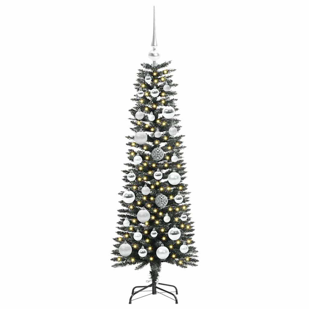 VidaXL künstlicher Weihnachtsbaum mit 150 LEDs grün, 120 cm PVC und Kunststoff und Stahl