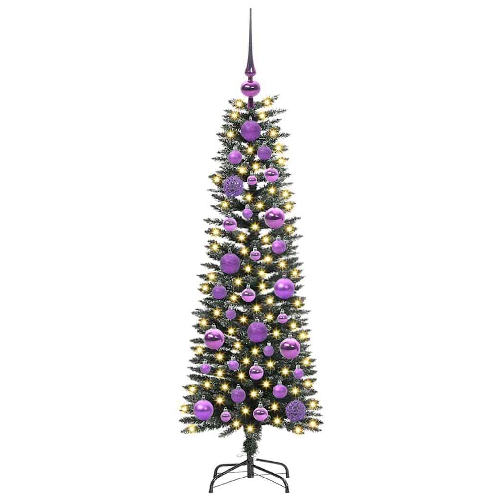 VidaXL künstlicher Weihnachtsbaum mit 150 LEDs grün, 120 cm PVC und Kunststoff und Stahl