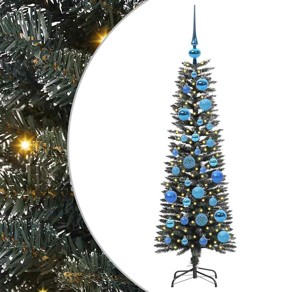 VidaXL künstlicher Weihnachtsbaum mit 150 LEDs grün, 120 cm PVC und Kunststoff und Stahl