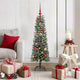 VidaXL künstlicher Weihnachtsbaum mit 150 LEDs grün, 120 cm PVC und Kunststoff und Stahl