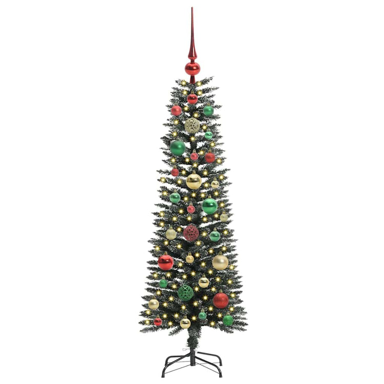 VidaXL künstlicher Weihnachtsbaum mit 150 LEDs grün, 120 cm PVC und Kunststoff und Stahl