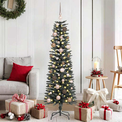 Vidaxx künstlicher Weihnachtsbaum mit 150 LED grün, 150 cm PVC und Kunststoff und Stahl