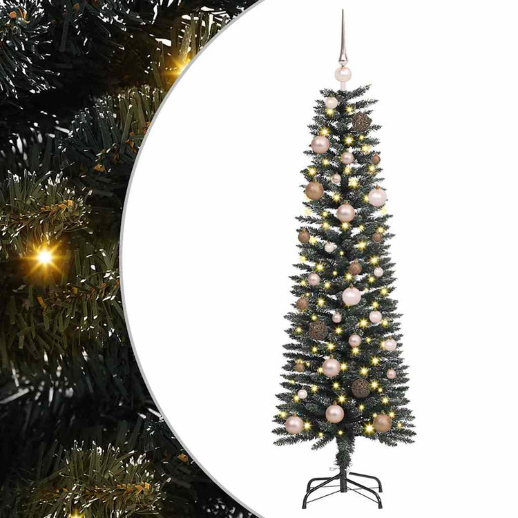 Vidaxx künstlicher Weihnachtsbaum mit 150 LED grün, 150 cm PVC und Kunststoff und Stahl