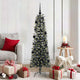 VidaXL künstlicher Weihnachtsbaum mit 150 LEDs grün, 150 cm PVC und Kunststoff und Stahl