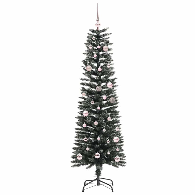 VidaXL künstlicher Weihnachtsbaum mit 150 LEDs grün, 150 cm PVC und Kunststoff und Stahl