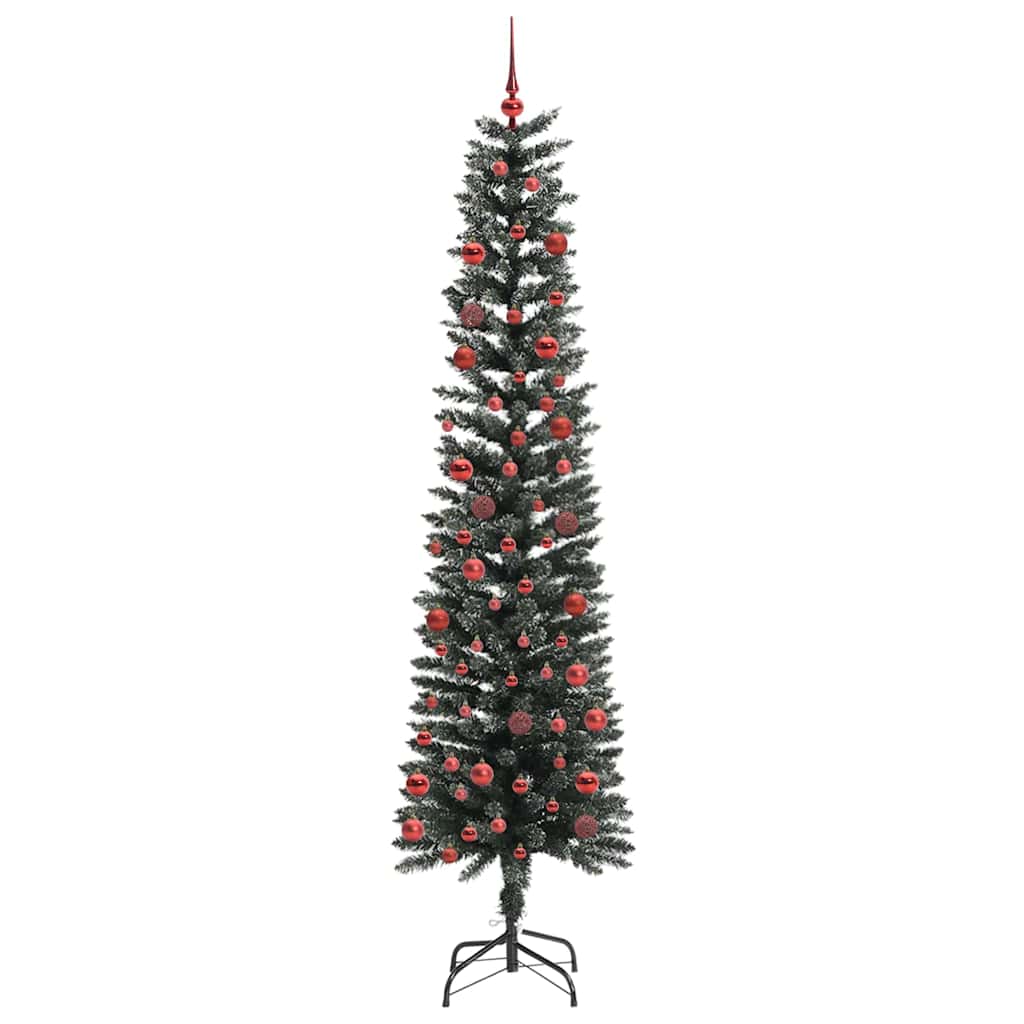 VidaXL künstlicher Weihnachtsbaum mit 300 LEDs grün, 210 cm PVC und Kunststoff und Stahl
