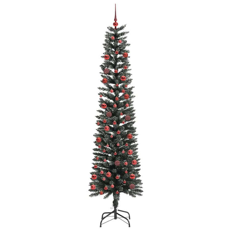 VidaXL künstlicher Weihnachtsbaum mit 300 LEDs grün, 210 cm PVC und Kunststoff und Stahl