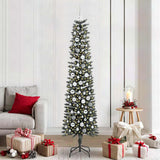 VidaXL künstlicher Weihnachtsbaum mit 300 LEDs grün, 210 cm PVC und Kunststoff und Stahl - afbeelding 1