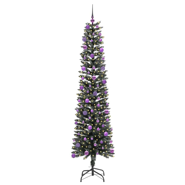 VidaXL künstlicher Weihnachtsbaum mit 300 LEDs grün, 210 cm PVC und Kunststoff und Stahl