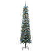 VidaXL künstlicher Weihnachtsbaum mit 300 LEDs grün, 210 cm PVC und Kunststoff und Stahl