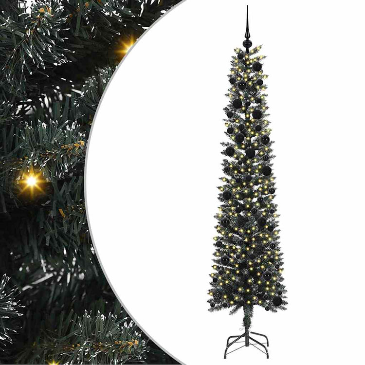 Vidaxx künstlicher Weihnachtsbaum mit 300 LEDs grün, 240 cm PVC und Kunststoff und Stahl