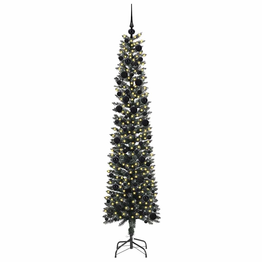 Vidaxx künstlicher Weihnachtsbaum mit 300 LEDs grün, 240 cm PVC und Kunststoff und Stahl