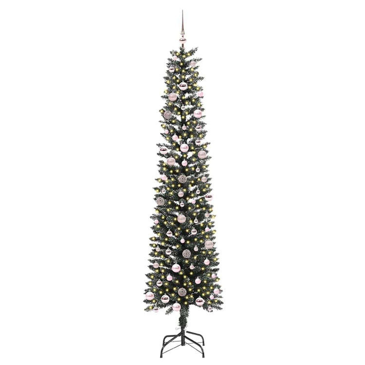 Vidaxx künstlicher Weihnachtsbaum mit 300 LEDs grün, 240 cm PVC und Kunststoff und Stahl